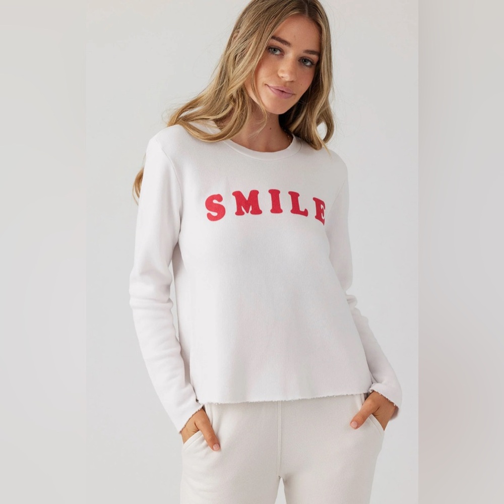 Sol Angeles Off-White Fleece Sweatshirt